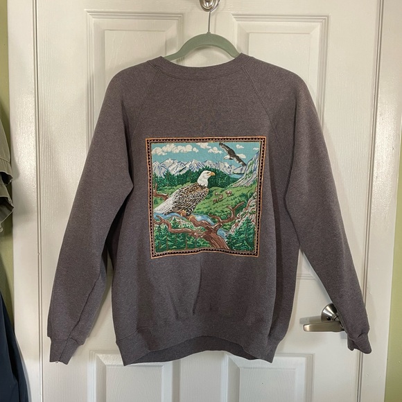VTG Handpainted Eagle Sweater - Picture 6 of 6